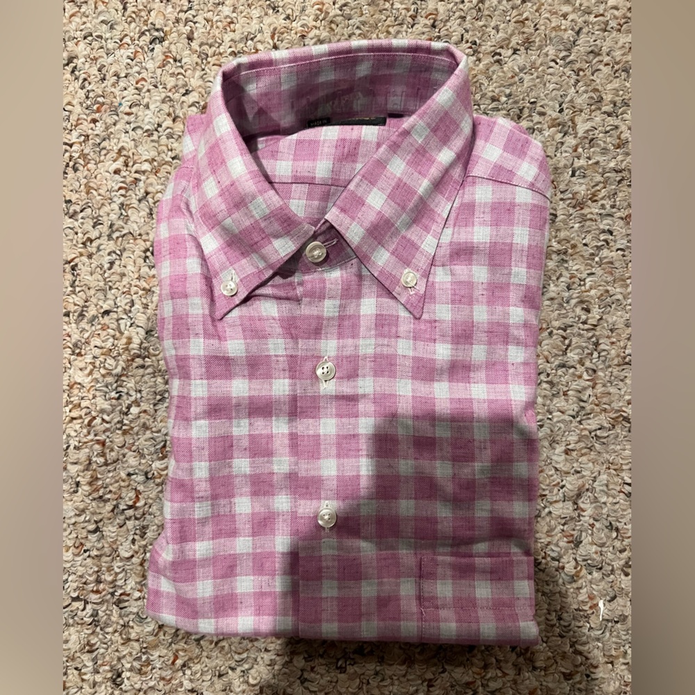 NWT Paul Stuart Checked Button Up